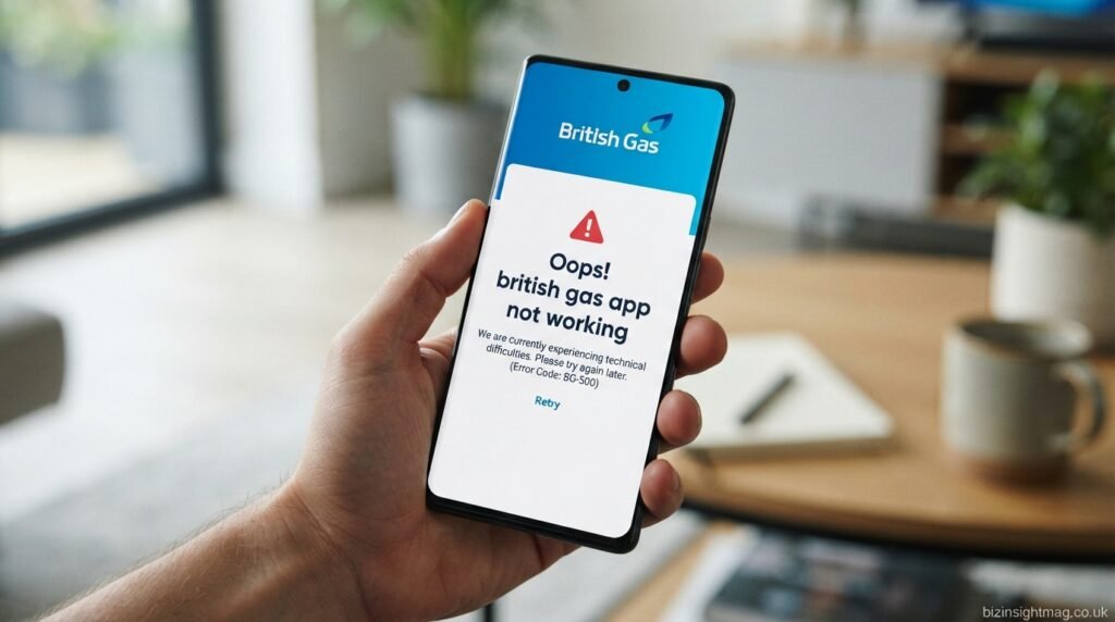 british gas app not working
